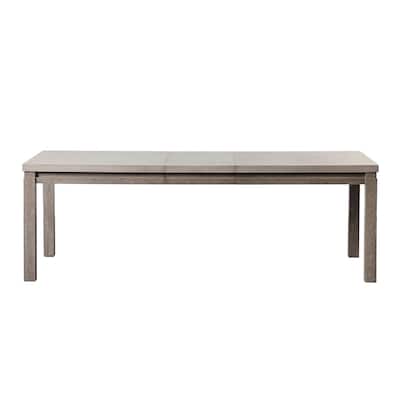 Wooden Rectangular Dining Table in Gray and Stone Gray - Gray/Stone Gray