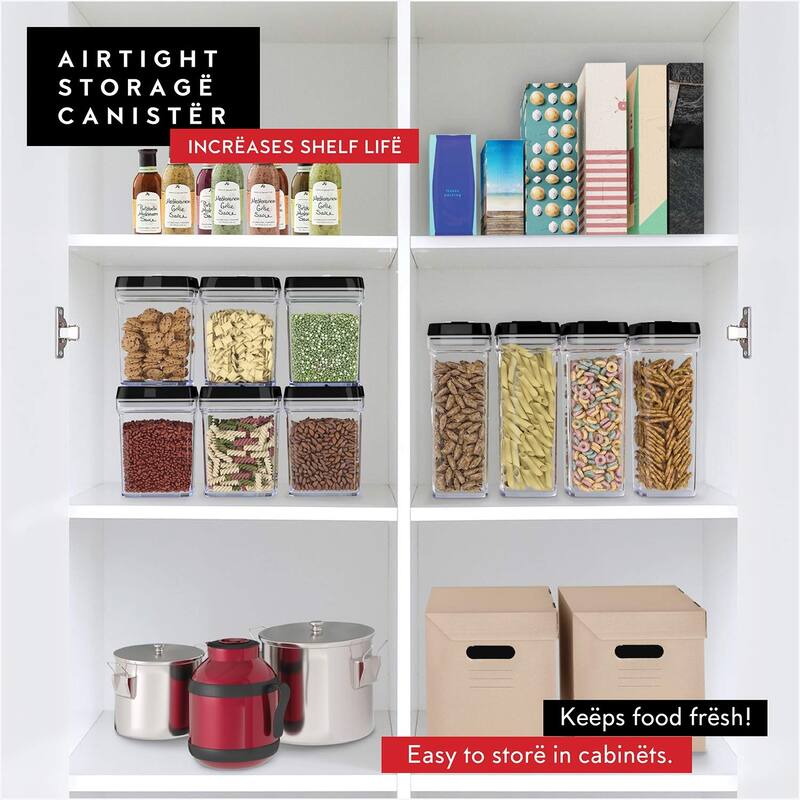 Airtight Food Storage Containers with Lids 6 Piece Set Air Tight Kitchen Storage Containers for Pantry Organization and Storage