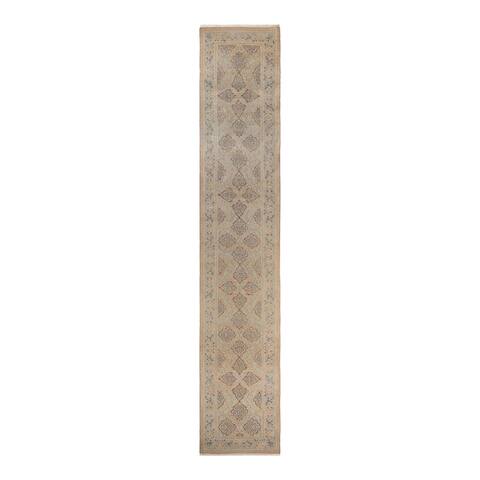 Overton Mogul One-of-a-Kind Hand-Knotted Runner - Brown, 2' 7" x 14' 5" - 2' 7" x 14' 5"