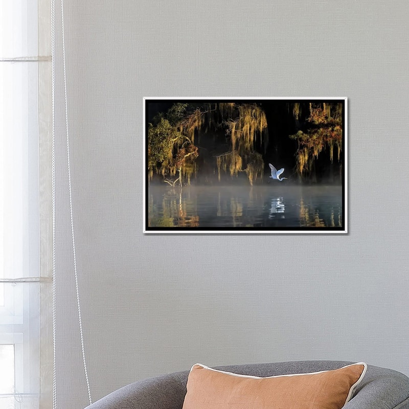 iCanvas "Egret" by Hua Zhu Framed Canvas Print