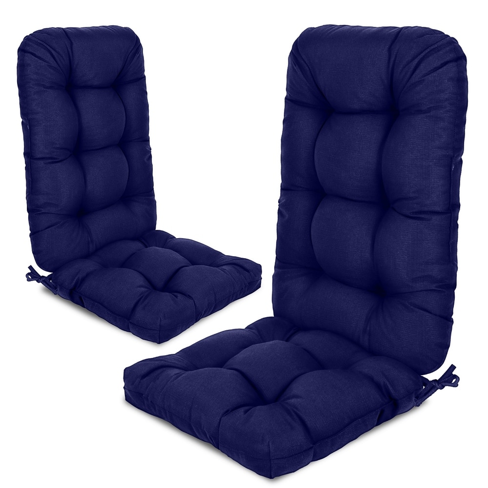 Aoodor Tufted Adirondack Chair Cushion Patio Rocking Chair Cushions Outdoor High Back Cushions with Ties