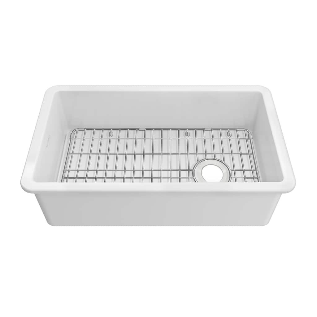 Whitehaus WHUF3119 Fireclay 31" Undermount Single Basin Fireclay