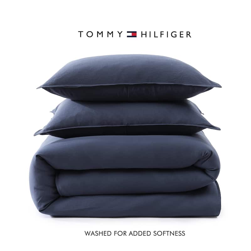 Tommy Hilfiger Solid Reversible Comforter Bonus Set