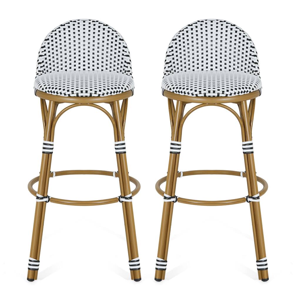 Scott Living Alura Outdoor Bar Stool Woven Wicker