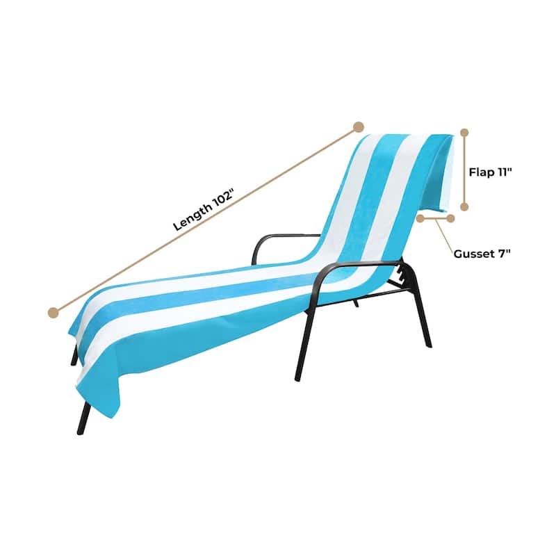 Superior Cabana Cotton Towel/ Chaise Lounge Chair Cover