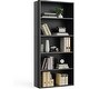 preview thumbnail 6 of 13, Industrial 6-Shelf Bookcase, 63" Tall Open Bookshelf, Rust Black/5 Shelf