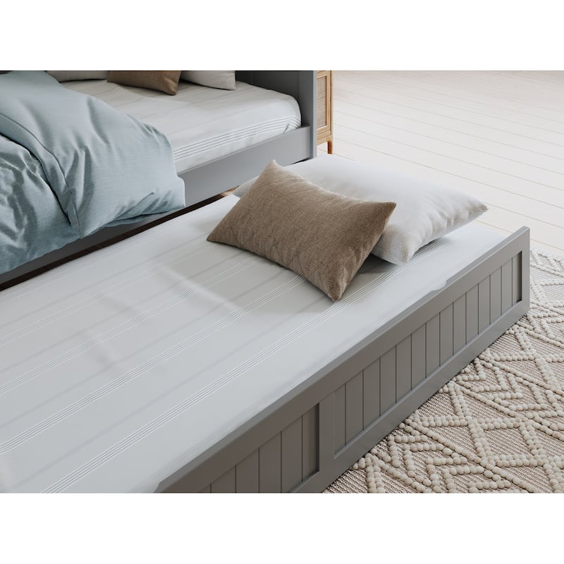 Nantucket Twin Wood Daybed with Twin Size Trundle