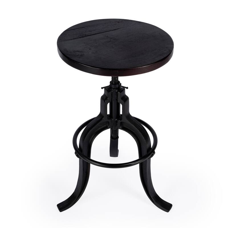 Gladney Iron Revolving Bar Stool - Dark Brown