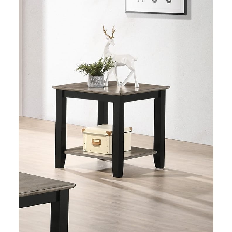 Modern Solid Wood End Table, Sofa Side Table - Walnut