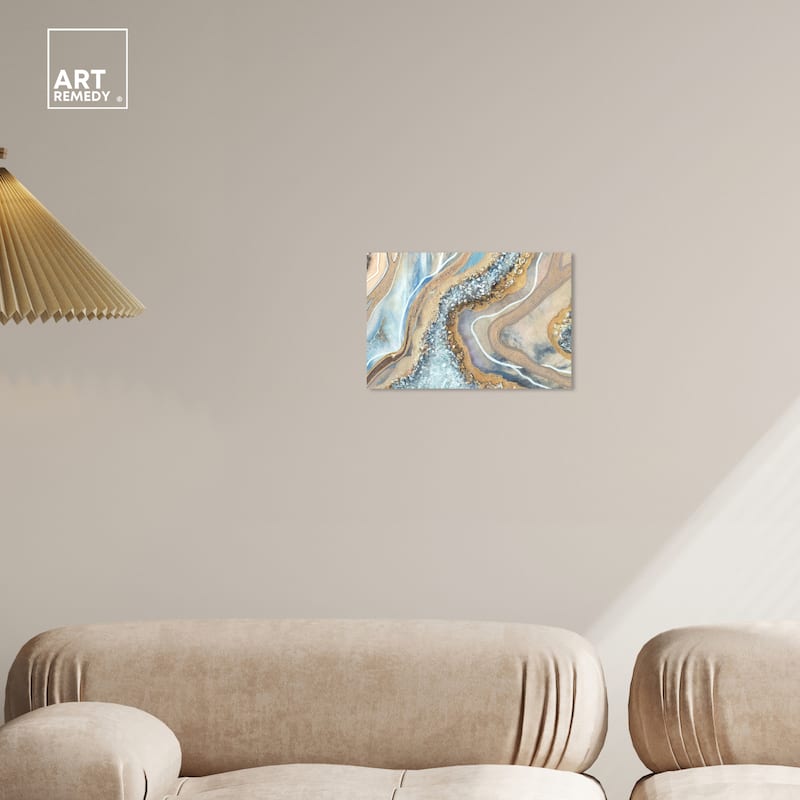 Art Remedy The Luxurious Geode Gallery Wrapped Mineral, Agate & Geode 1 Piece Canvas Wall Art