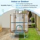 preview thumbnail 7 of 8, Gymax 60'' Trampoline for Kids w/ Gymnastic Bar Rings Foamed Handle No