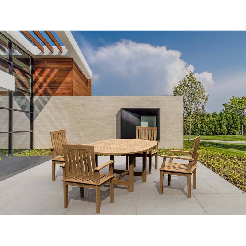 Flair Bahama 5-Piece Extension Dining Set - Outdoor Patio Table & Chairs