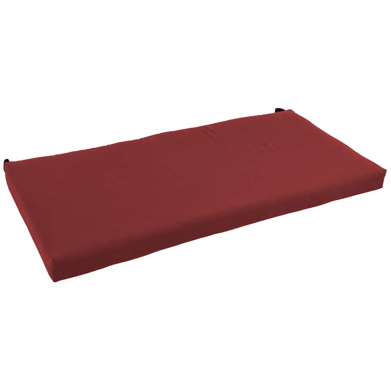 Twill Indoor Bench/Loveseat Cushion (40-, 42-, or 45-inches wide) - 42" wide - Burgundy