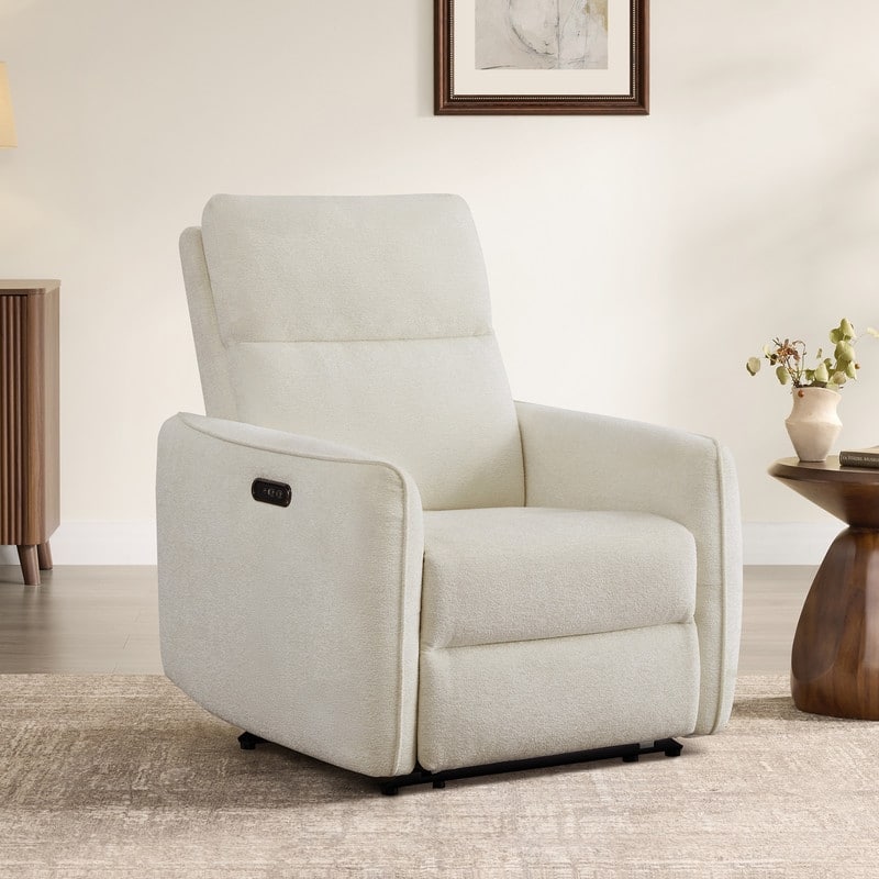 Spruce & Spring Dual Motors Power Lay Flat Recliner with Headrest