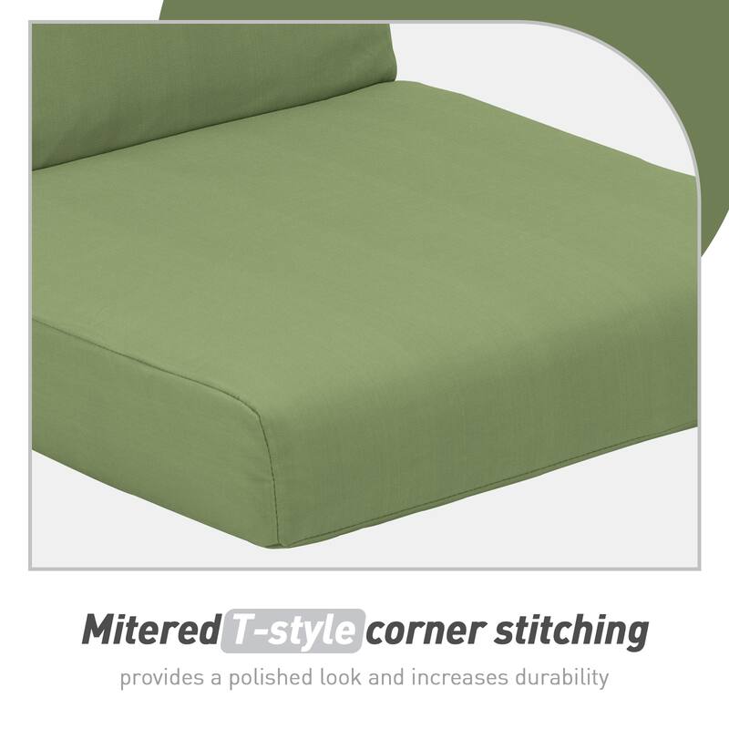 Aoodor Patio High Back Chair Cushions Set of 2