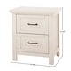 preview thumbnail 2 of 0, Westfield 2-Drawer Traditional Nightstand, Brushed White