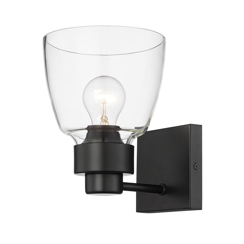 Golden Lighting 0314-1W CLR Remy 9" Tall Bathroom Sconce