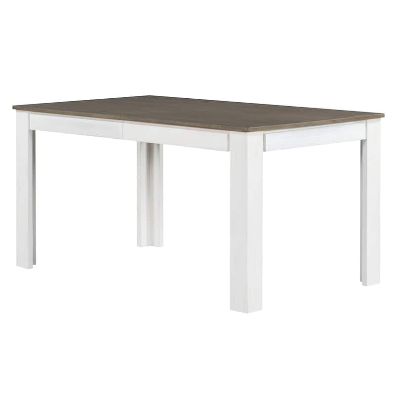 7-Piece Wooden Dining Table Set with 12" Leaf