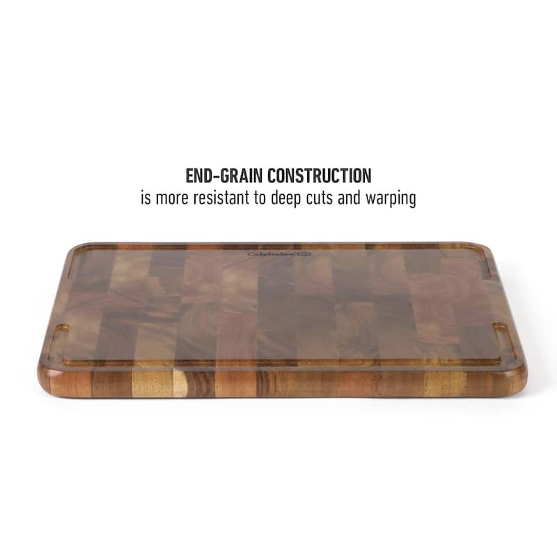 Calphalon Edge Guard Large 20 x 15, 18 x 12, or 13.6 x 9.5in End Grain Acacia Wood Cutting Board