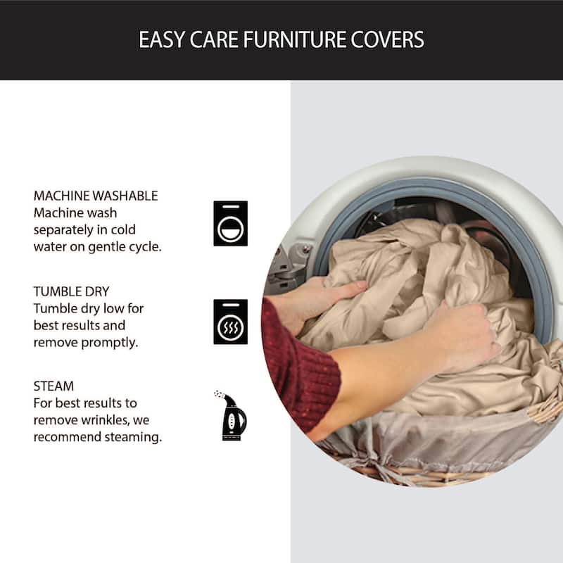 SureFit Gemma Corner Sectional Sofa Cover Furniture Protector, Waterproof Pet Protector Furniture Covers