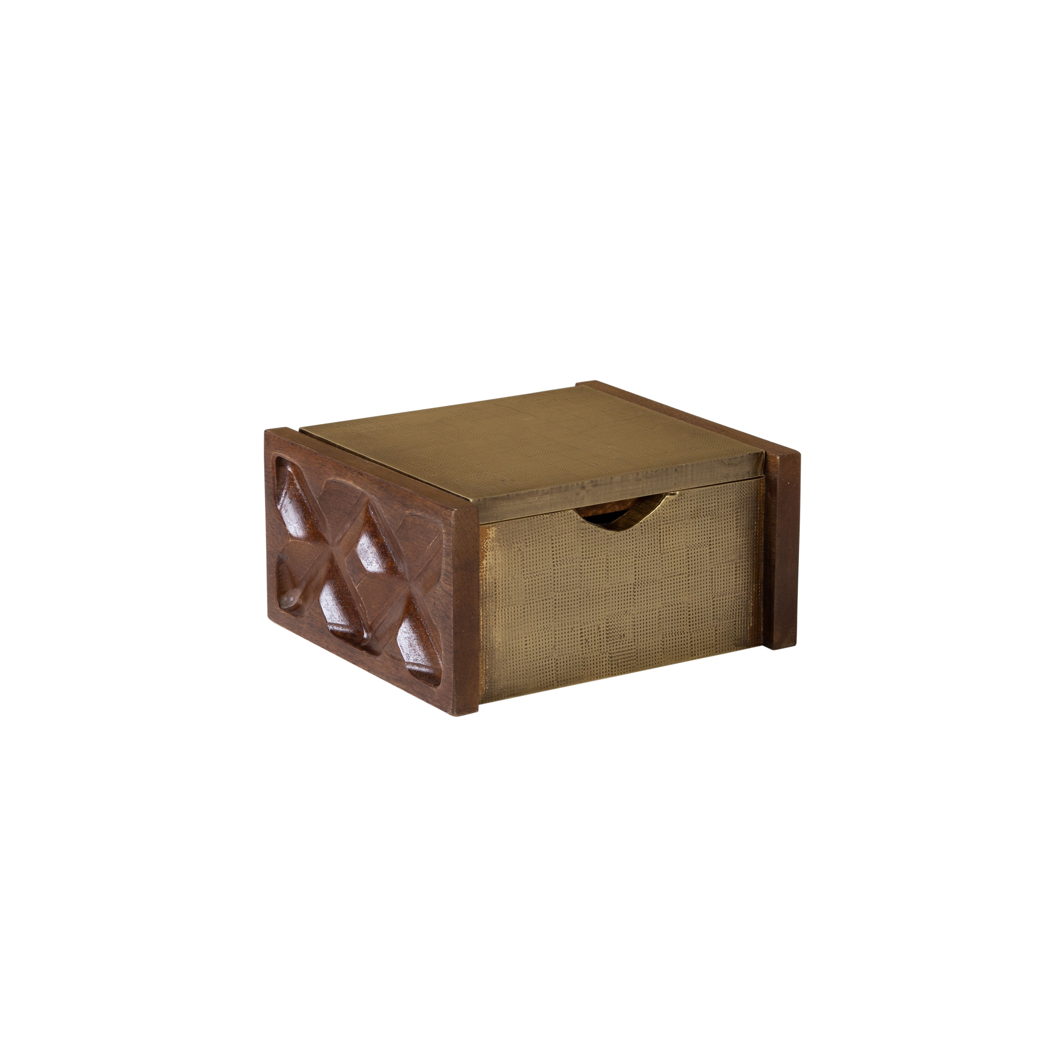 Atlas Dorsey Aluminum and Walnut Stained Box - Small