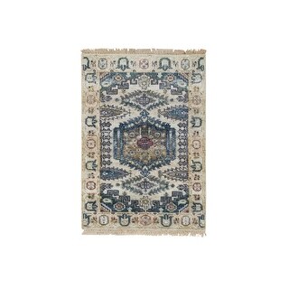 Shahbanu Rugs Ivory Natural Wool Hand Knotted Reimagined Persian Viss ...