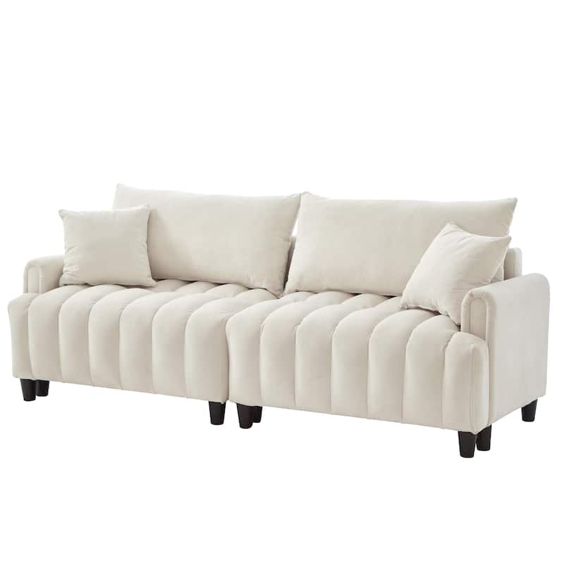 Futon Loveseat Couch Convertible into Sleeper Sofa Bed with Hidden Storage and Adjustable Backrest, Modern Loveseat Sleeper