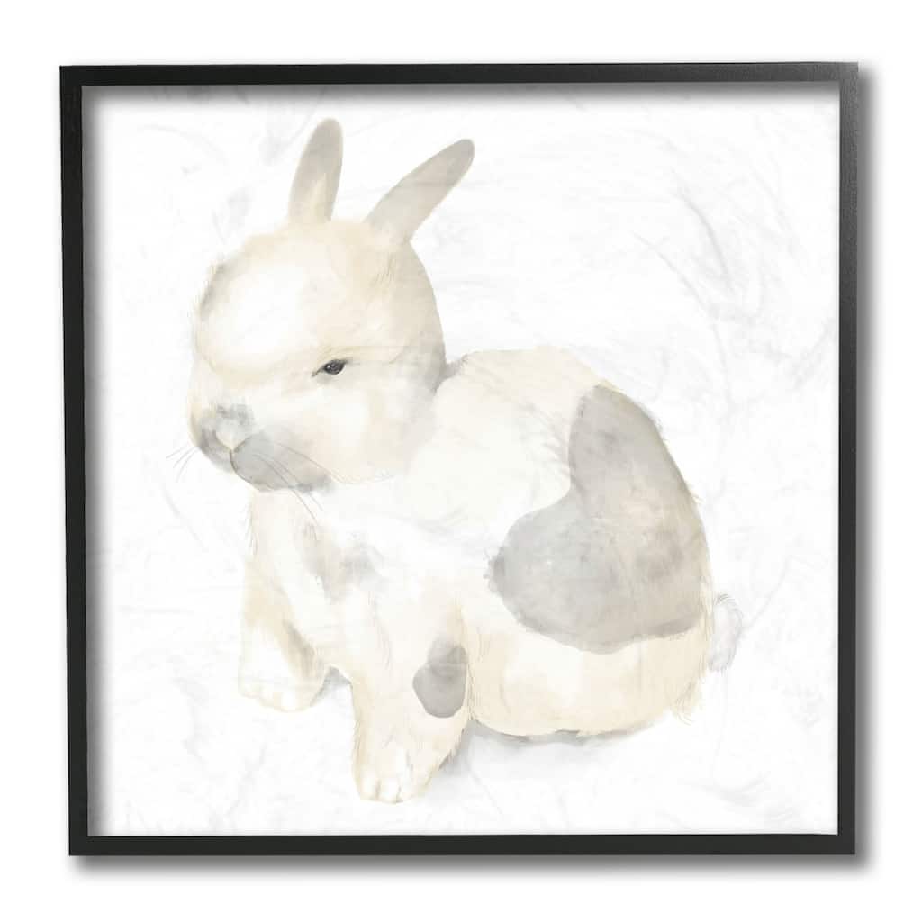 Stupell Sleepy Bunny Illustration Nursery Style Animal Framed Giclee Art Design By Daphne Polselli