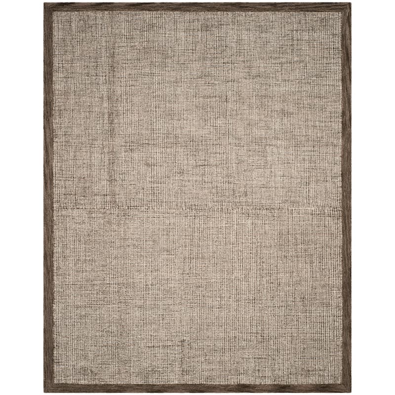 SAFAVIEH Handmade Abstract Filiz Modern Wool Rug - 10' x 14' - Brown/Ivory