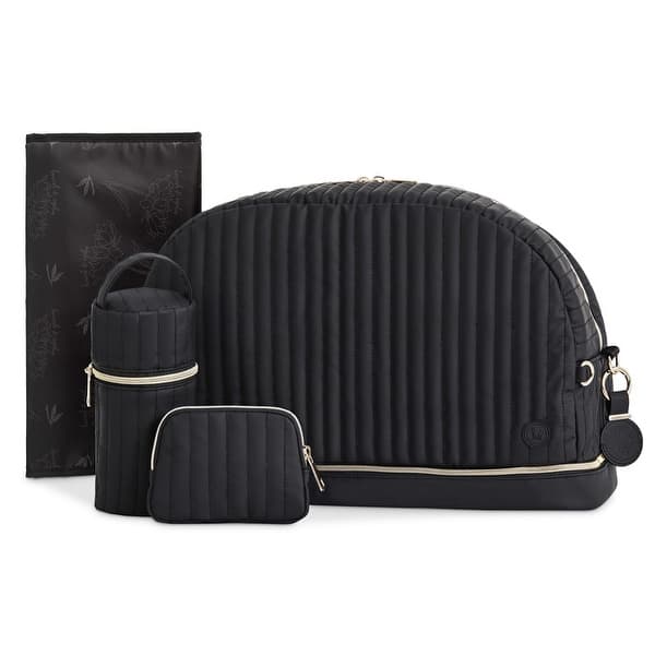 slide 2 of 16, Hannah & Sophia Weekender 5pc Diaper Bag Set - Backpack Black