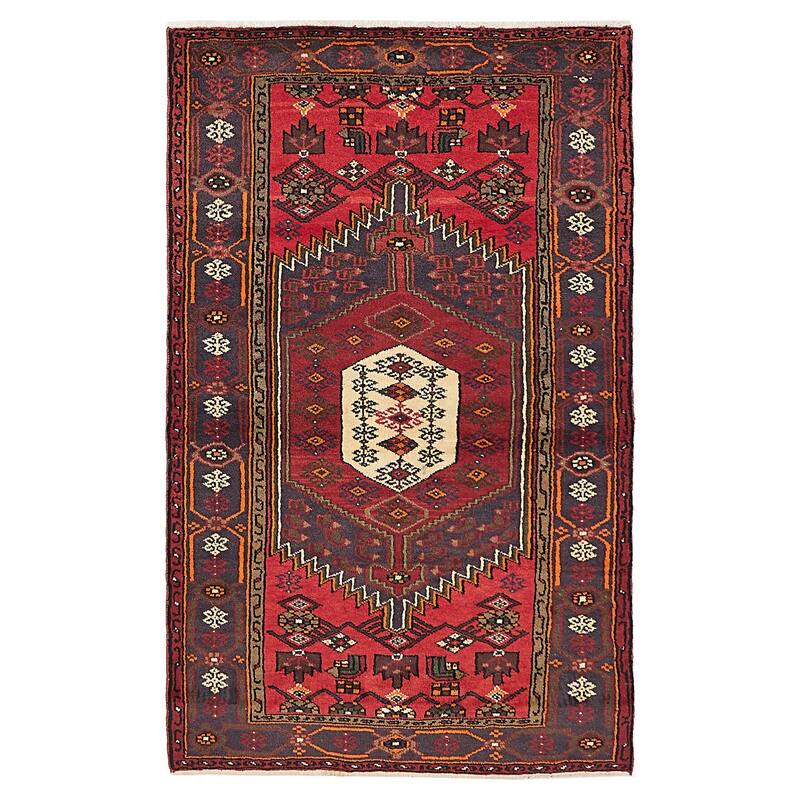 ECARPETGALLERY Hand-knotted Andelz Red Wool Rug - 3'11 x 6'3