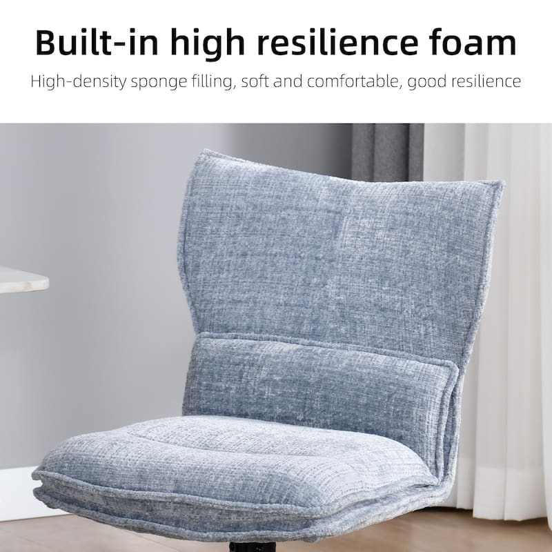 Modern Upholstered Swivel Dining Chairs Accent Side Chairs with Metal Legs