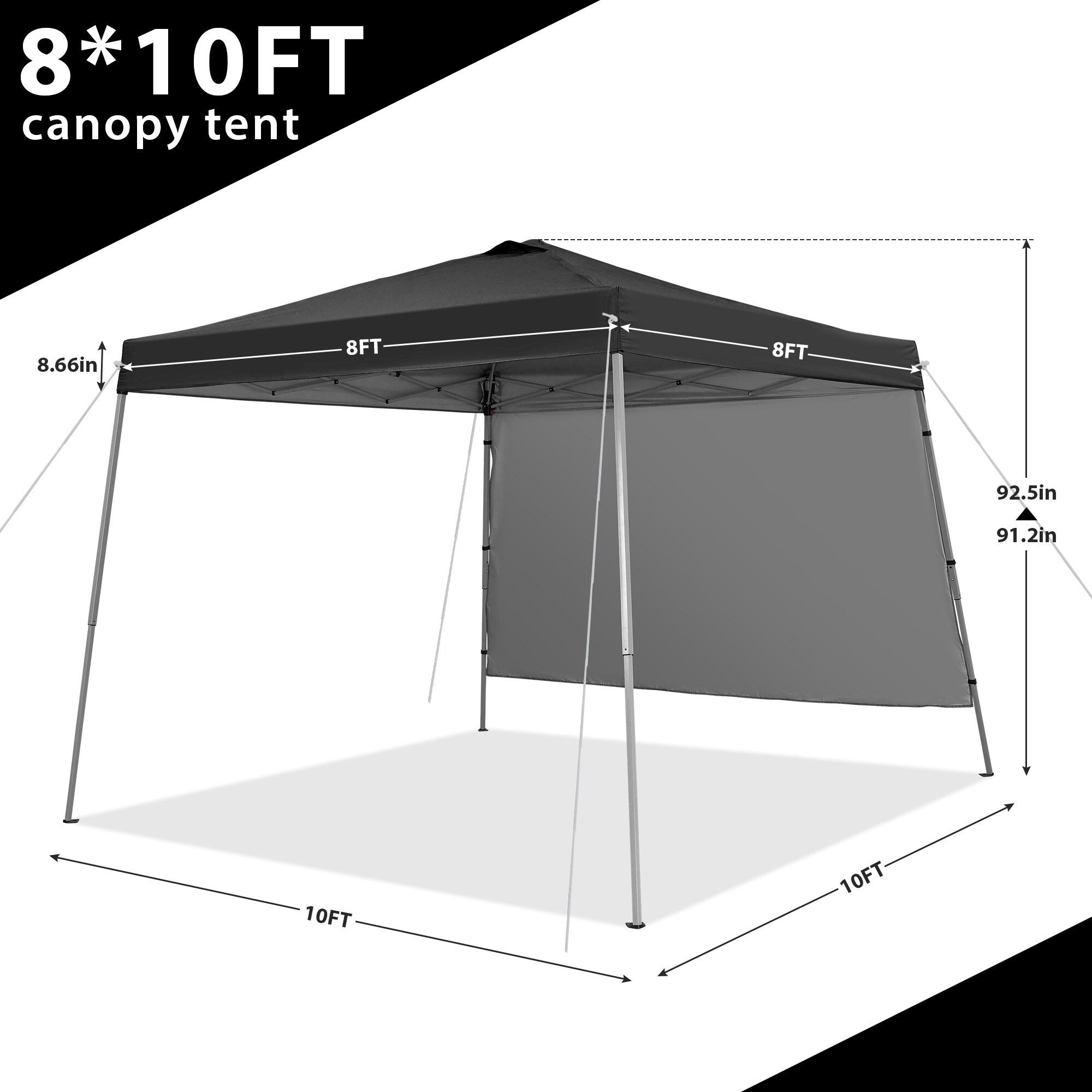 Ainfox 8 x 8 ft Pop-up Canopy Tent, Outdoor Gazebo for Beach