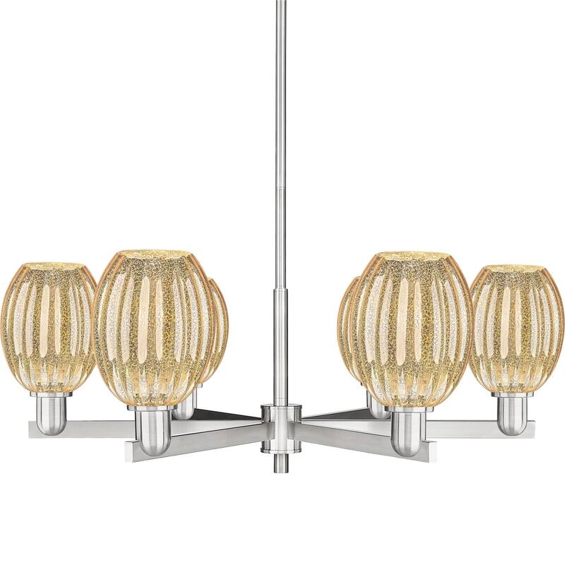 Innovations Lighting 716-6CR-13-24 Preston Chandelier Preston 6 Light - Satin Nickel / Mercury