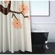 71 x 74-inch Dragon, Peach, Teal Floral Shower Curtain
