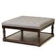 Thumbnail 7, Cairona Tufted Textile 34-inch Shelved Ottoman Table. Changes active main hero.