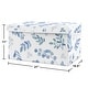 preview thumbnail 3 of 2, Floral Leaf Collection Boy or Girl Fabric Toy Bin Storage - Blue Grey White Boho Watercolor Botanical Flower Woodland Tropical