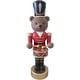 preview thumbnail 1 of 9, Fraser Hill Farm 48-inch Fiberglass Bear Nutcracker Playing Drum Figurine with Music - Multi