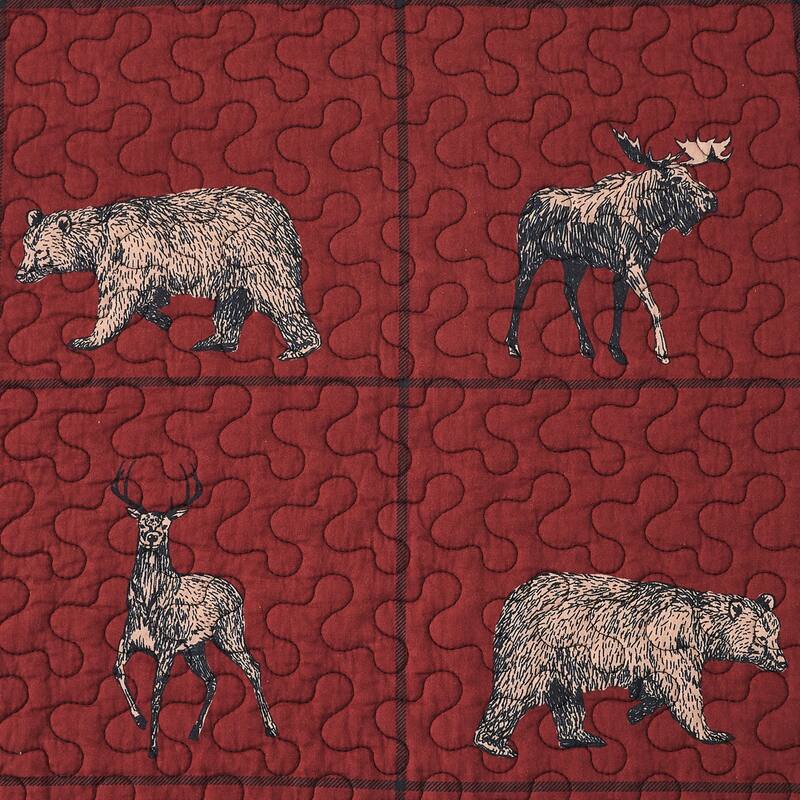 Paseo Road by Hiend Accents Woodland Plaid Reversible Quilt Set, 3PC