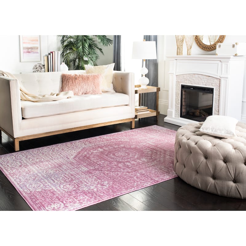 SAFAVIEH Valencia Burcu Distressed Vintage Boho Oriental Polyester Rug