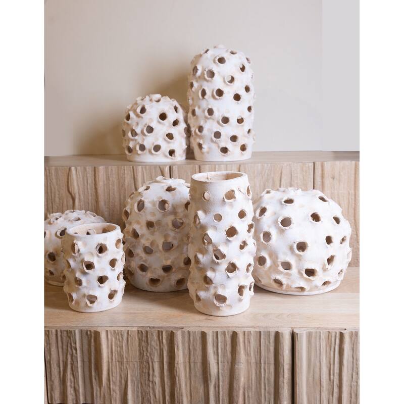 Small Clay Tabletop Accent Decoration - 13" - Cream