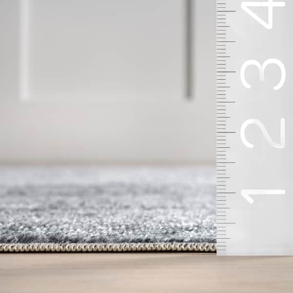 dimension image slide 4 of 6, Nuloom Argelia Solid Machine Washable Area Rug
