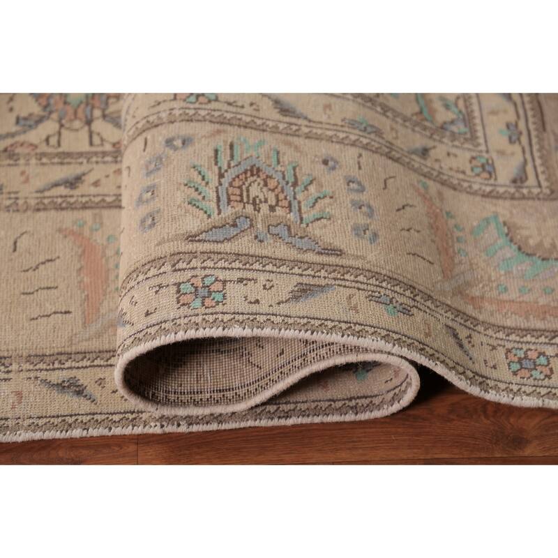Medallion Tabriz Persian Area Rug Hand-Knotted Oriental Wool Carpet - 8'4"x 10'9"