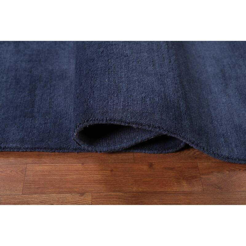 Blue Contemporary Gabbeh Oriental Area Rug Hand-knotted Wool Carpet - 5'5" x 7'10"