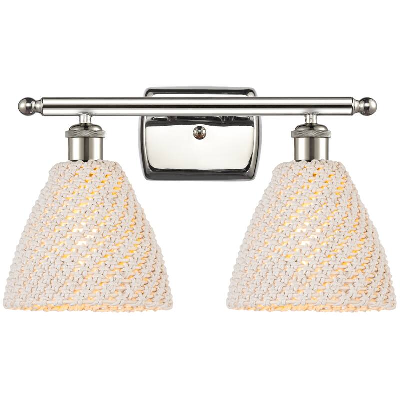 Innovations Lighting Endless Possibilities Ballston - Bristol Natural - 2 Light 18" Bath Vanity Light - Polished Nickel