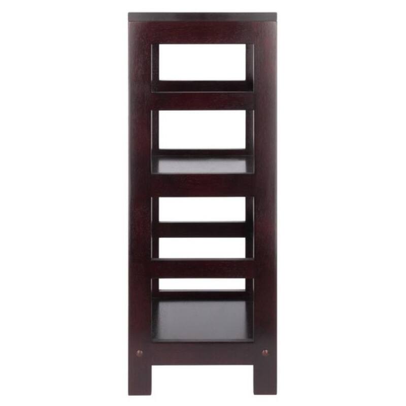 Leo 2-Tier Storage Shelf, Espresso - 13.39 x 11.22 x 29.21 inches