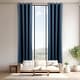 preview thumbnail 1 of 23, Aurora Home Extra Long Grommet Top Thermal Blackout Curtain Single Panel Indigo - 52"x132"