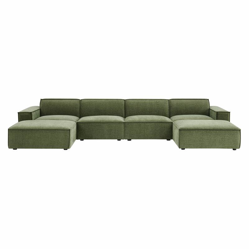Restore 6-Piece Performance Fabric Upholstered Modular Sectional Sofa