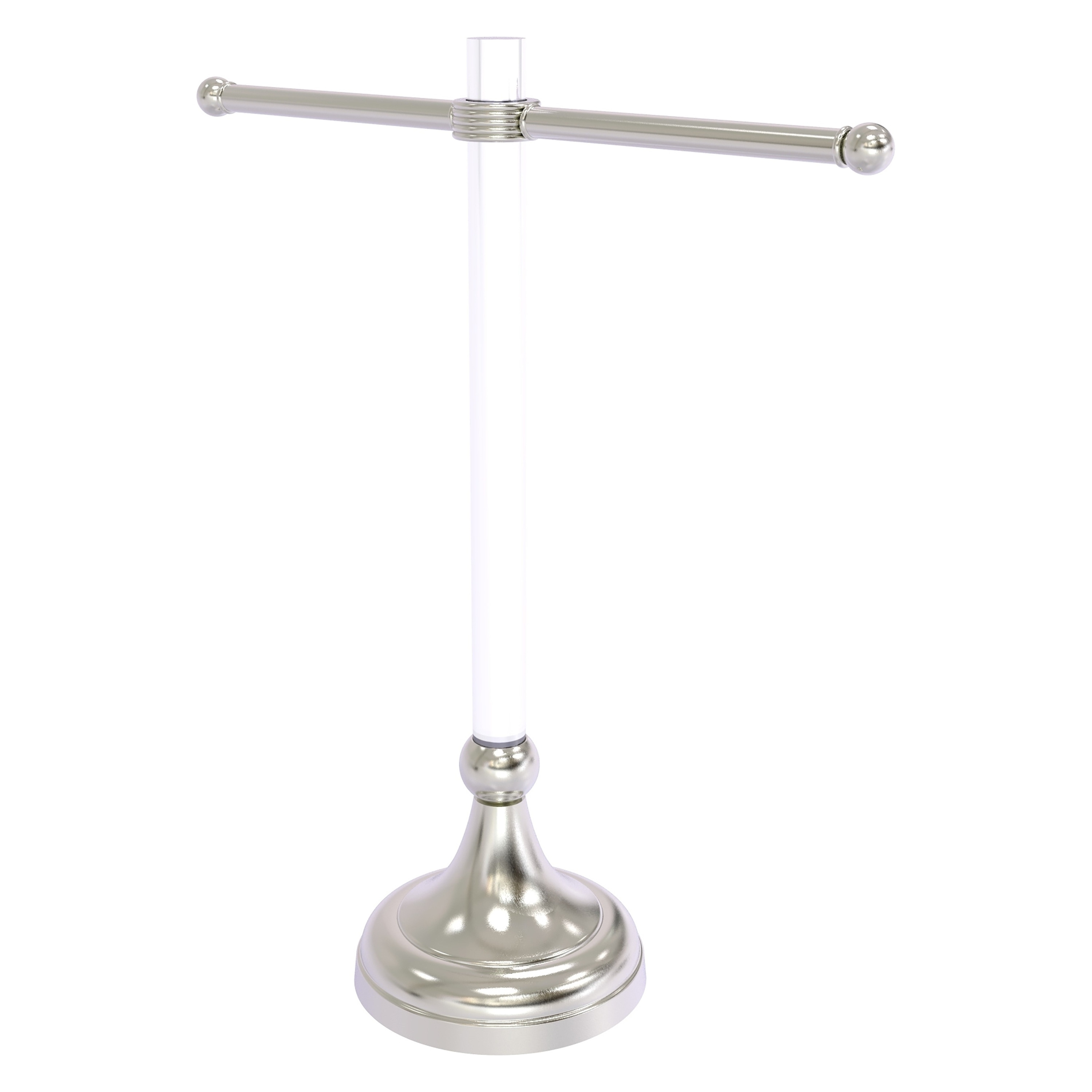 Allied Brass Pacific Grove Collection Free Standing Guest Towel Stand with Twisted Accents in Polished Nickel Allied Brass Pacific Grove Collection Free Standing Guest Towel Stand with Twisted Accents in Polished Nickel