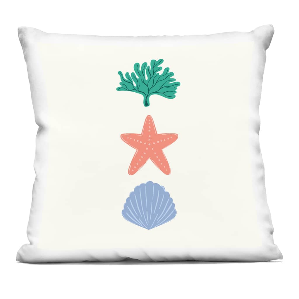 Stupell Coral & Sea Life Minimal Decorative Printed Throw Pillow Design by Sazerelli Designs
